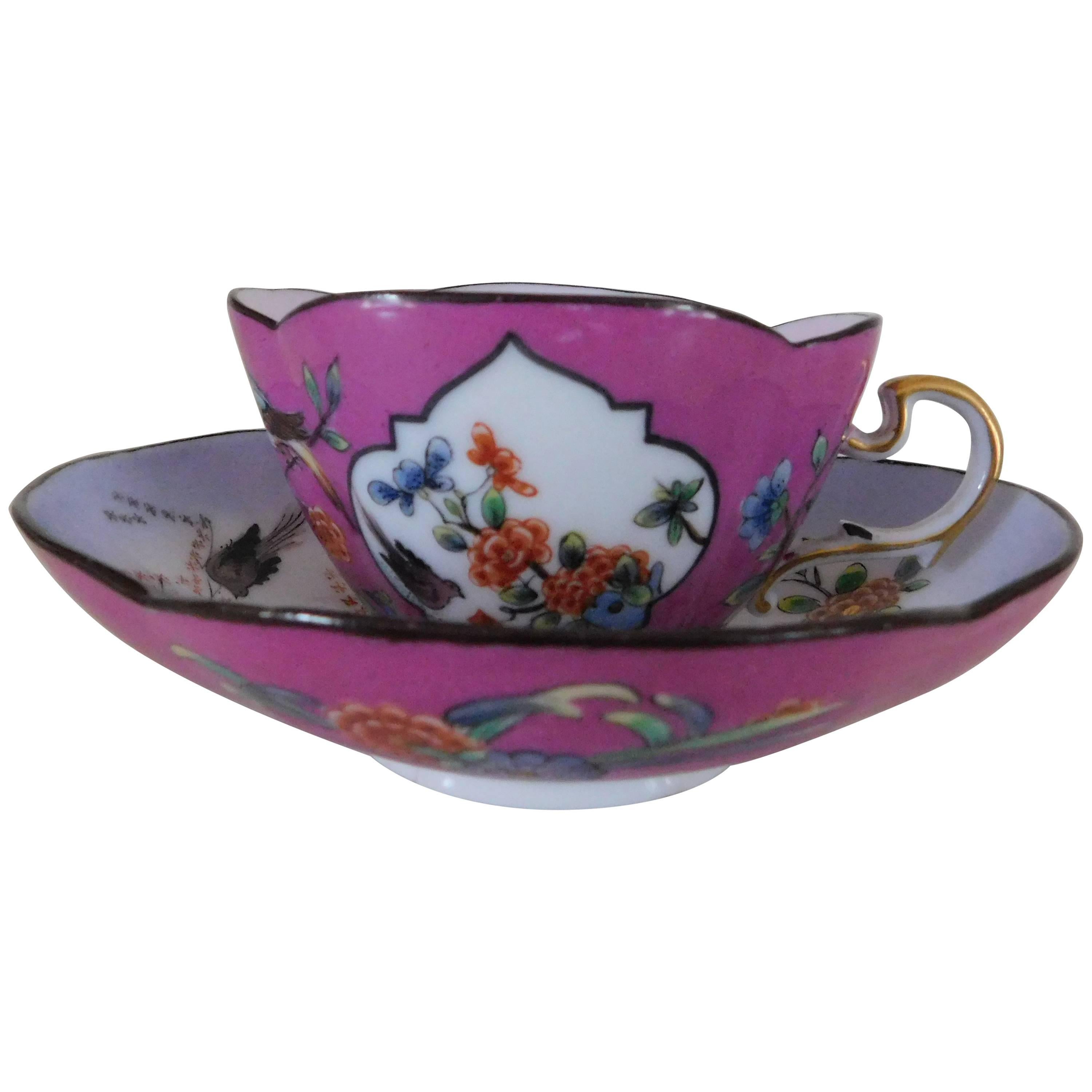 Antique 18th Century Meissen Porcelain Kakiemon Cup and Saucer