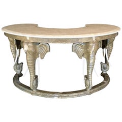 Maitland-Smith Desk Console with Elephant Motif