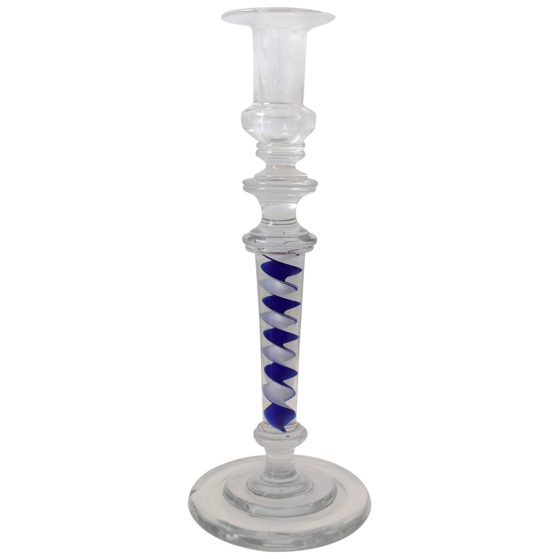 Inusual candelabro inglés grande de cristal, hacia 1800