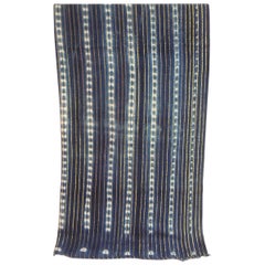 Vintage African Yoruba Reversible Cloth with Gold Metallic Threads