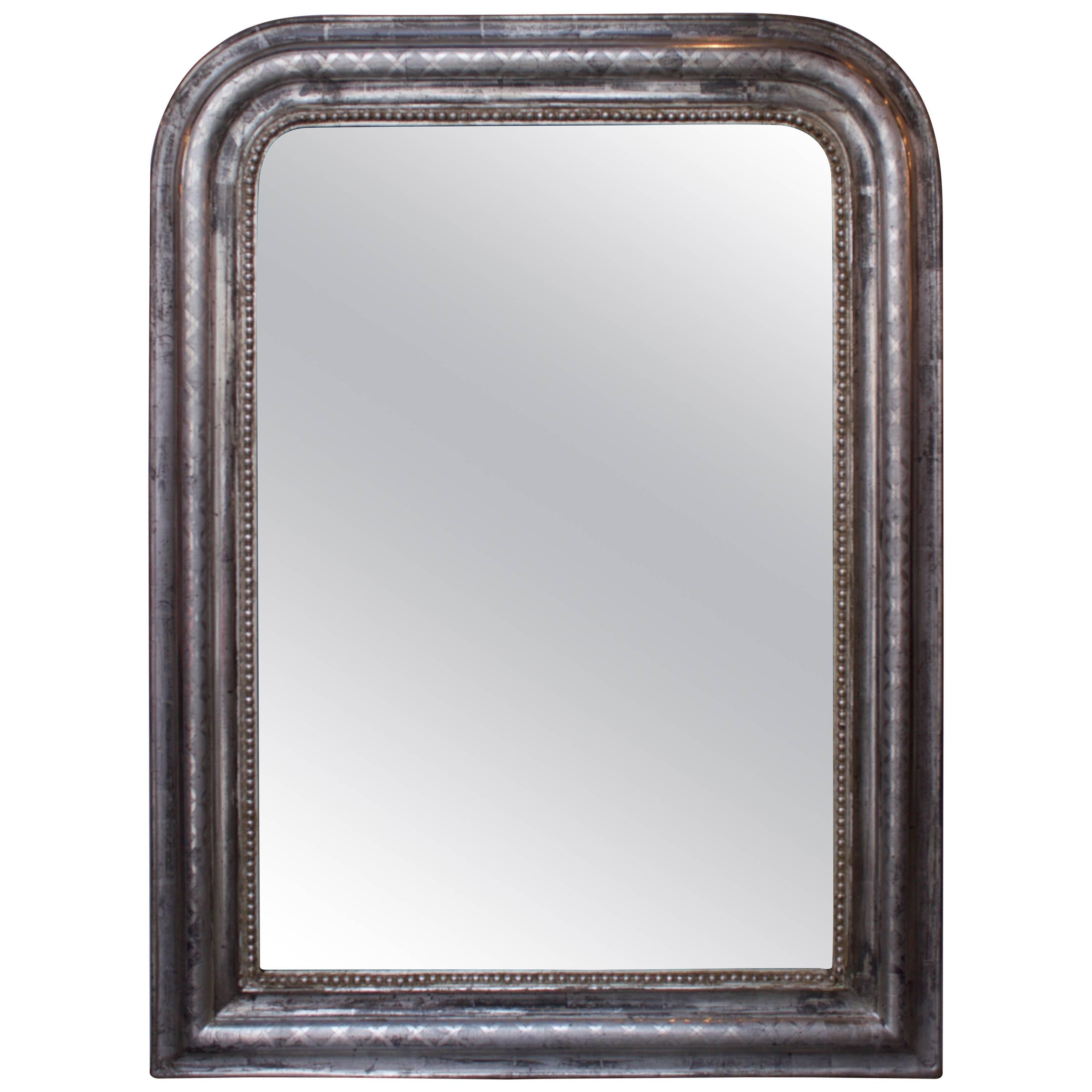 French Silver Louis Philippe Mirror, circa 1840