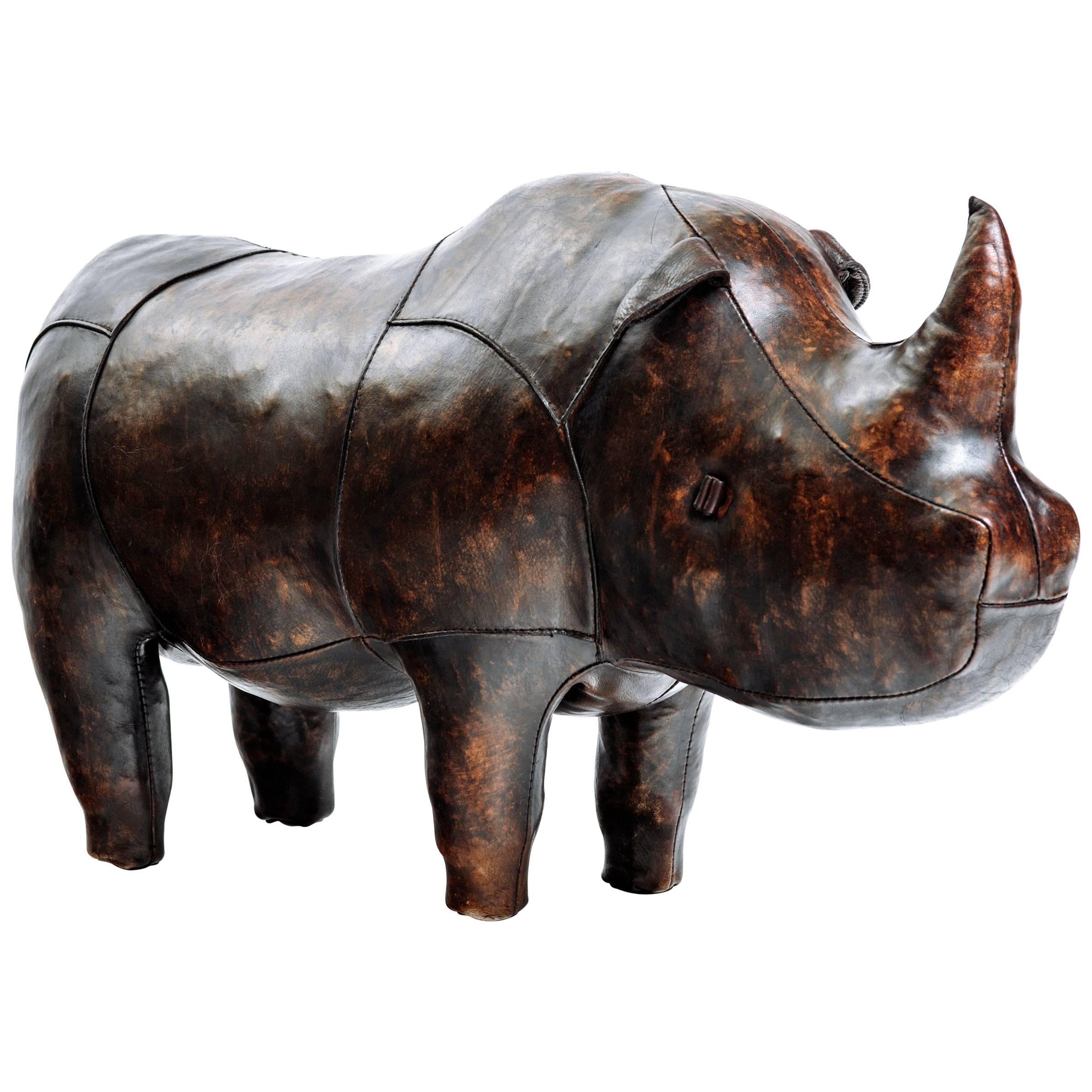 Details about   12" LEATHER RHINO **LEATHERINES** ***DECORATIVE PIECE*** GREAT CHILDRENS TOY 
