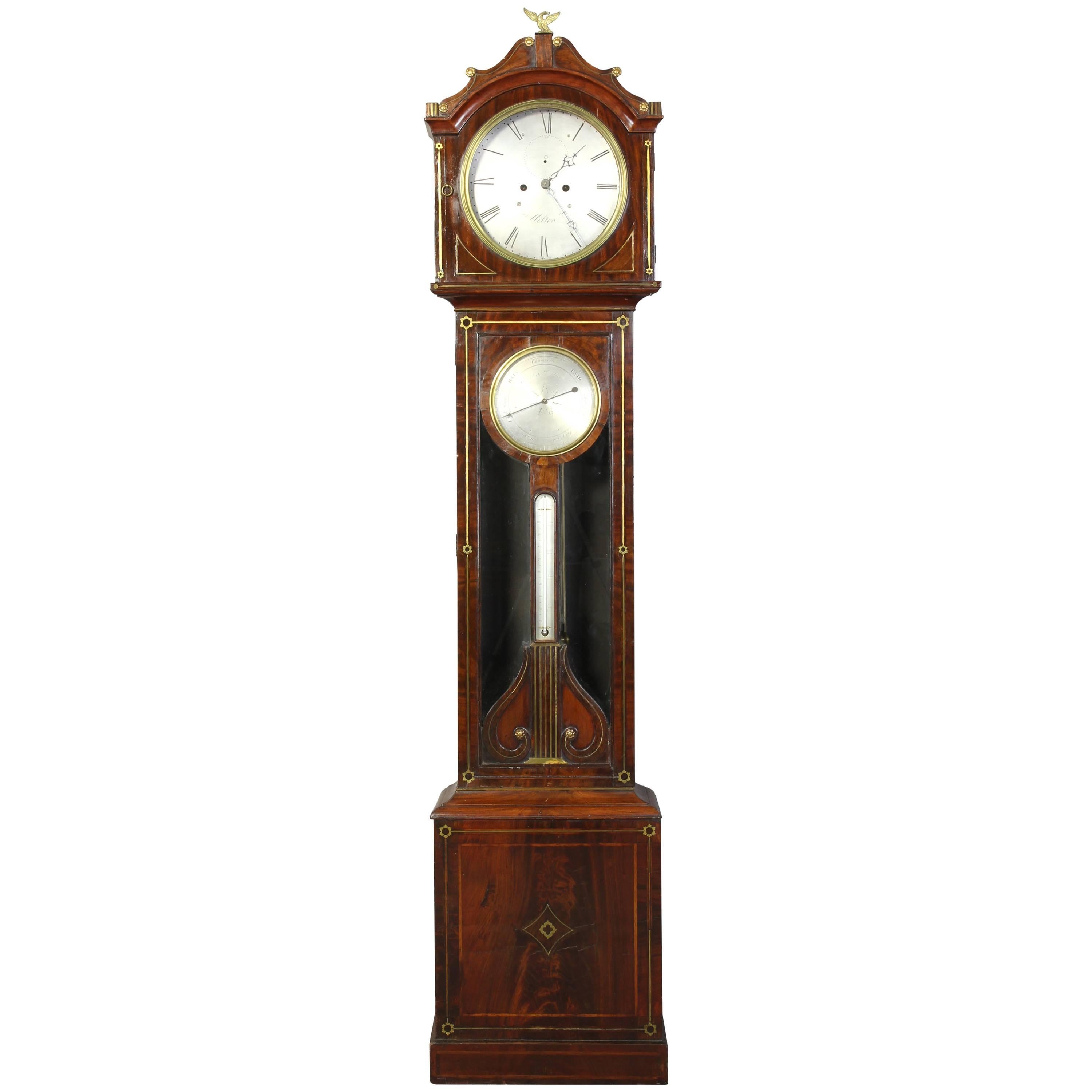 Irish Regency Eight Day Tall Case Clock