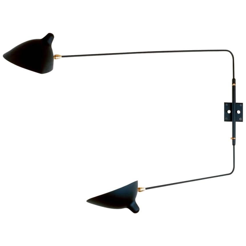 Rotating Two-Arm Sconce by Serge Mouille