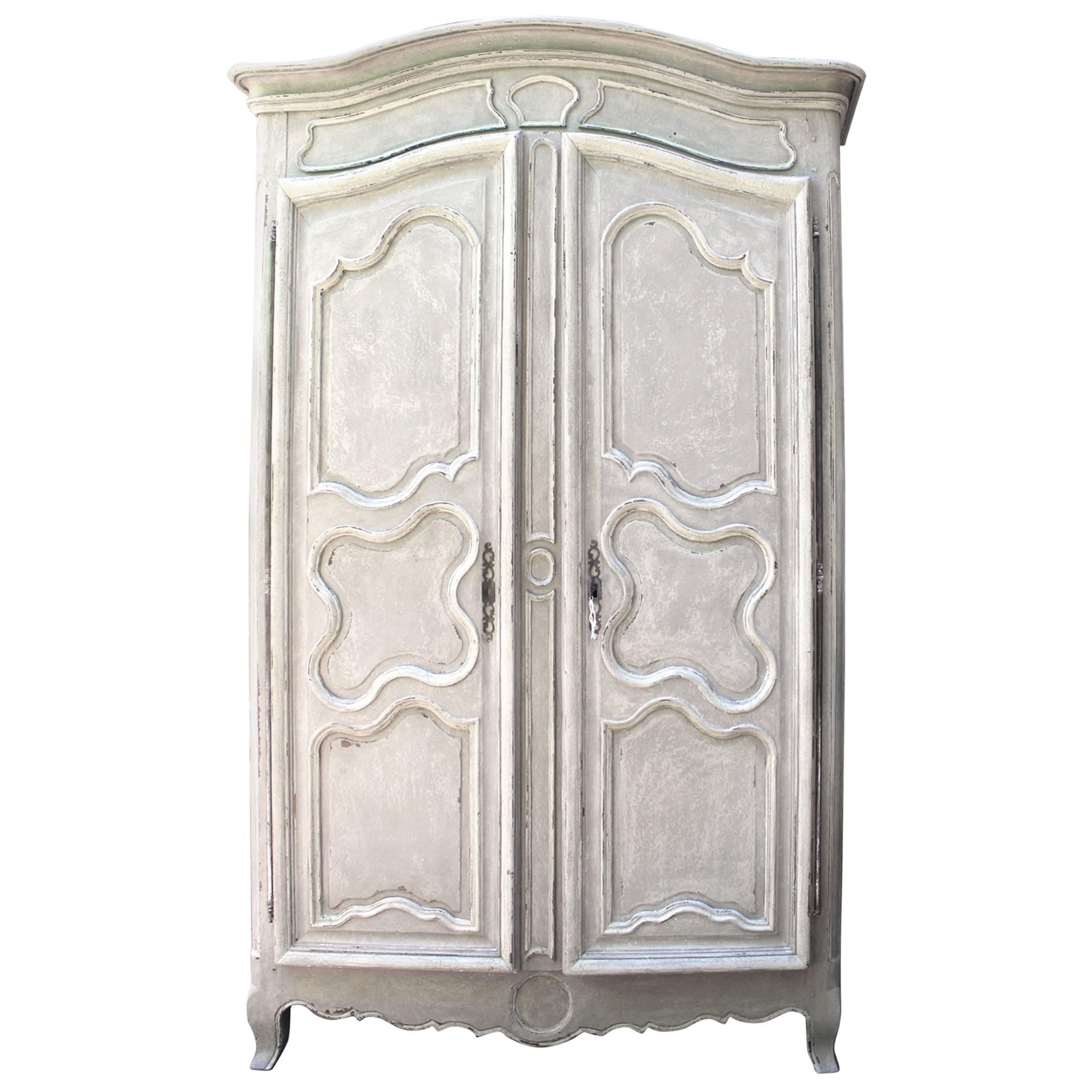 Extremely Rare Antique French, Louis XV Armoire For Sale