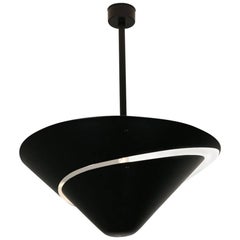 Vintage Serge Mouille - Large Snail Ceiling Lamp in Black