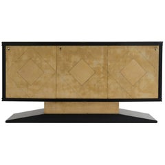 Art Deco Italian Lacquered Goatskin Credenza by Vittorio Dassi