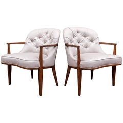 Pair of Janus Lounge Chairs by Edward Wormley for Dunbar