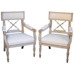 Pair of Swedish Empire Armchairs 3