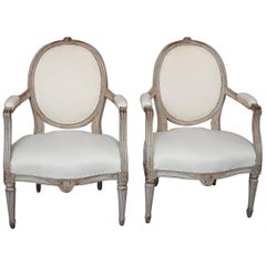 Pair of Gustavian Style Armchairs