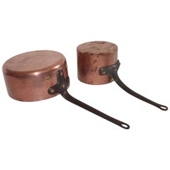 Two 19th Century American Copper and Iron Handmade Pots