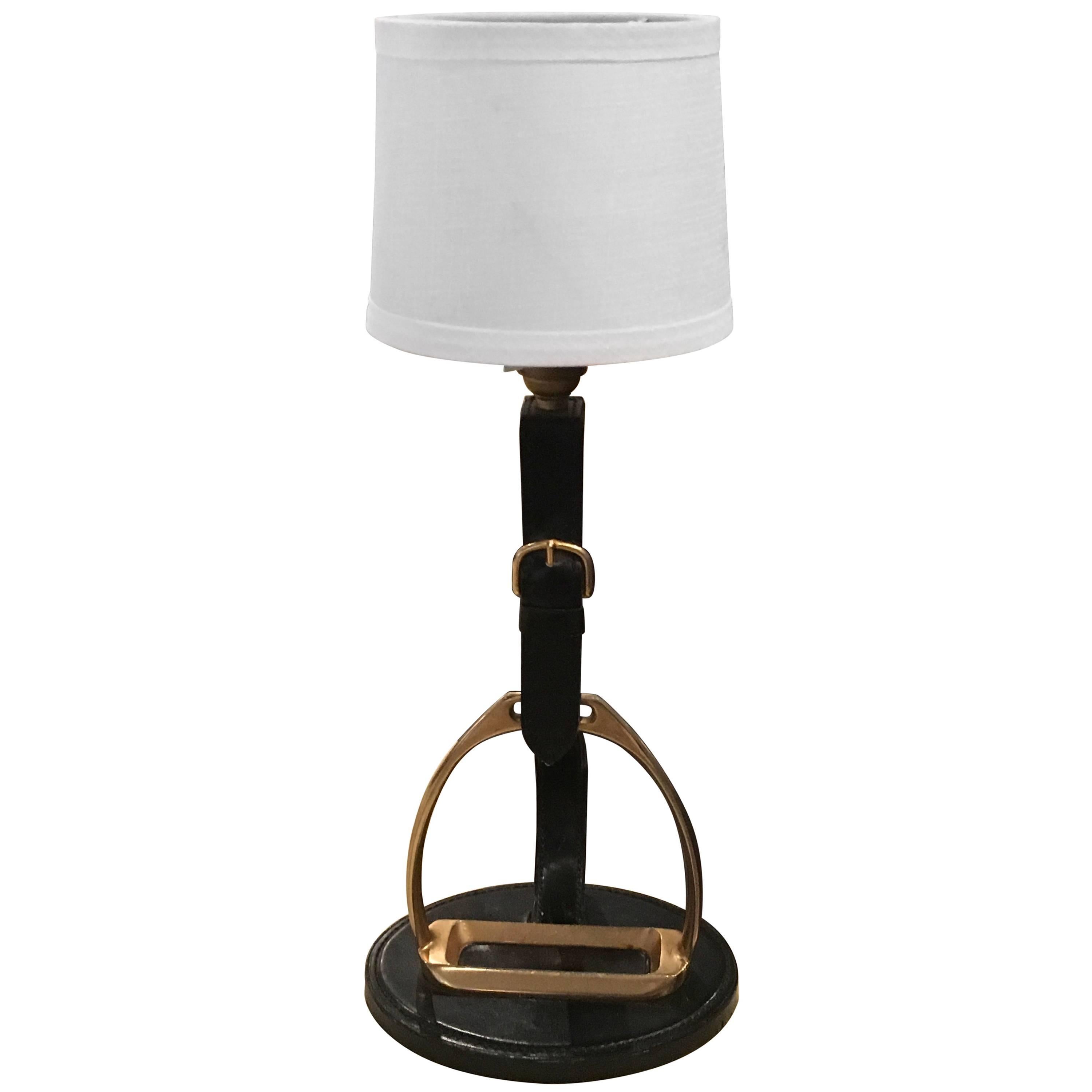 Jacques Adnet "Stirrup" Table Lamp For Sale