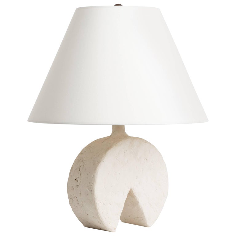 Cast Resin Plaster Texture Dado Table Lamp, Kacper Dolatowski For Sale