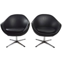 Retro Pair of Overman Swivel Chairs