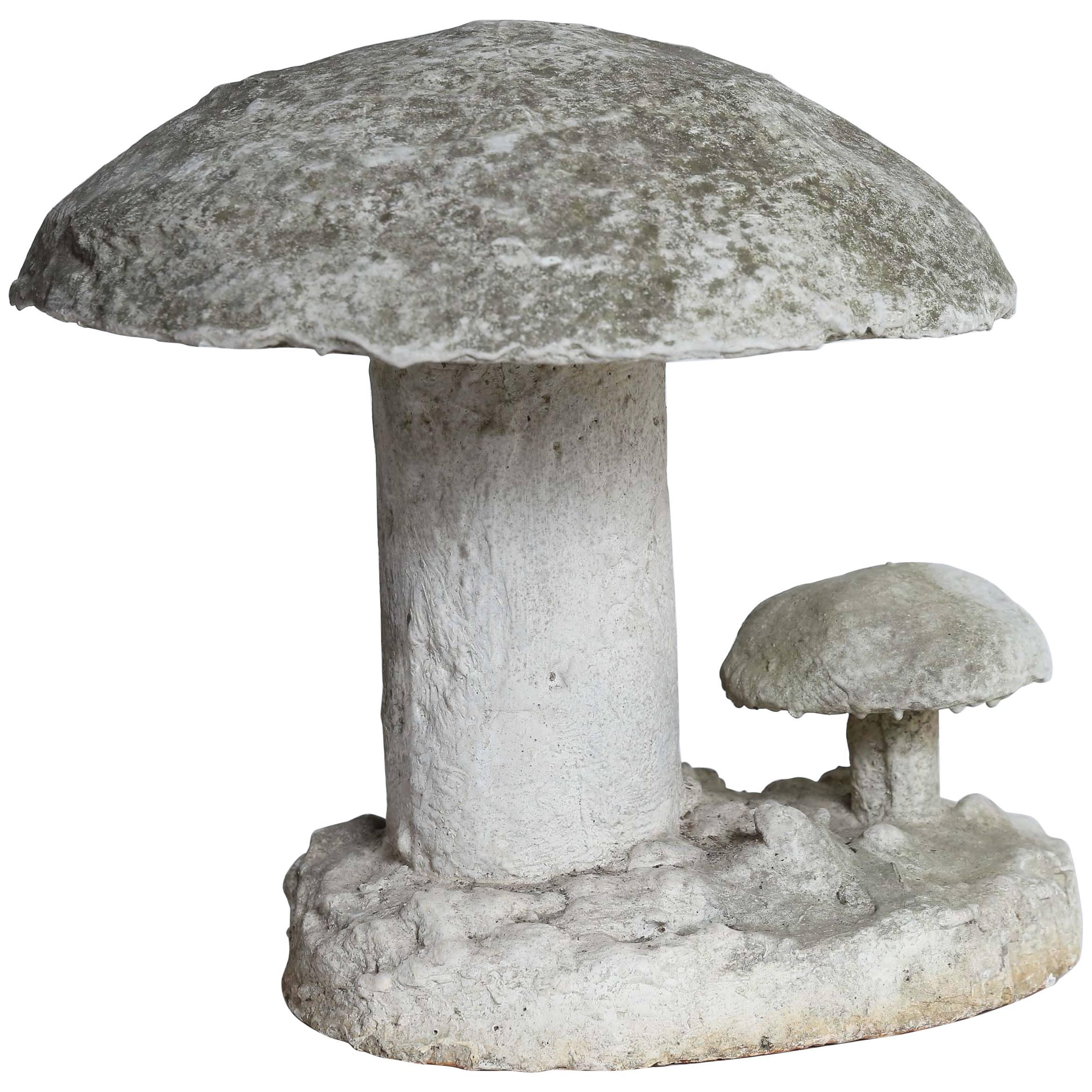 Concrete Mushroom Garden Element