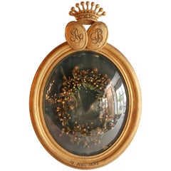 Antique French Wedding Remembrance, circa 1872