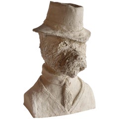 Plaster Bust of Terrier