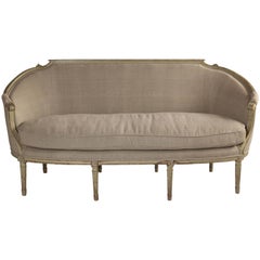 French Settee in New Linen