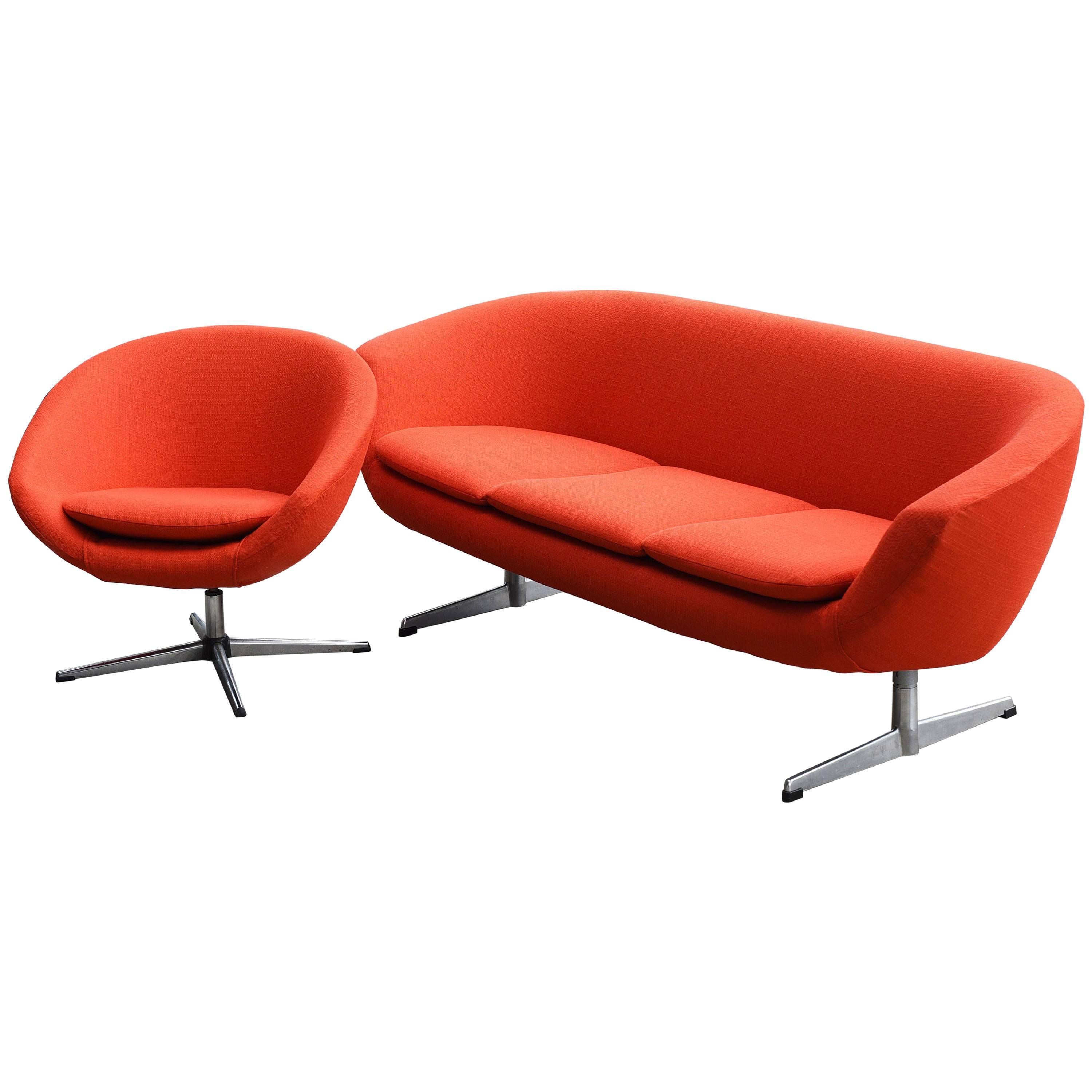 Overman Three-Seat Sofa and Easy Chair