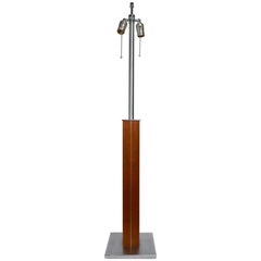 Vintage Nessen Teak and Steel Table Lamp