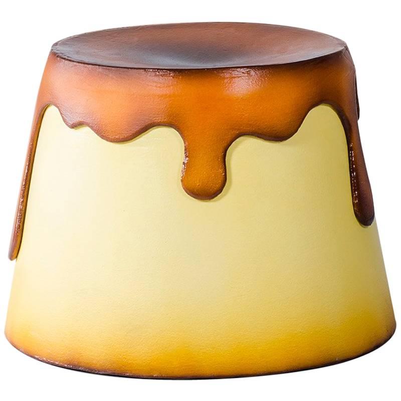 Pouf "Crema" Big Eat Series Hand-Carved Differentiated Lift Polyurethane Foam For Sale