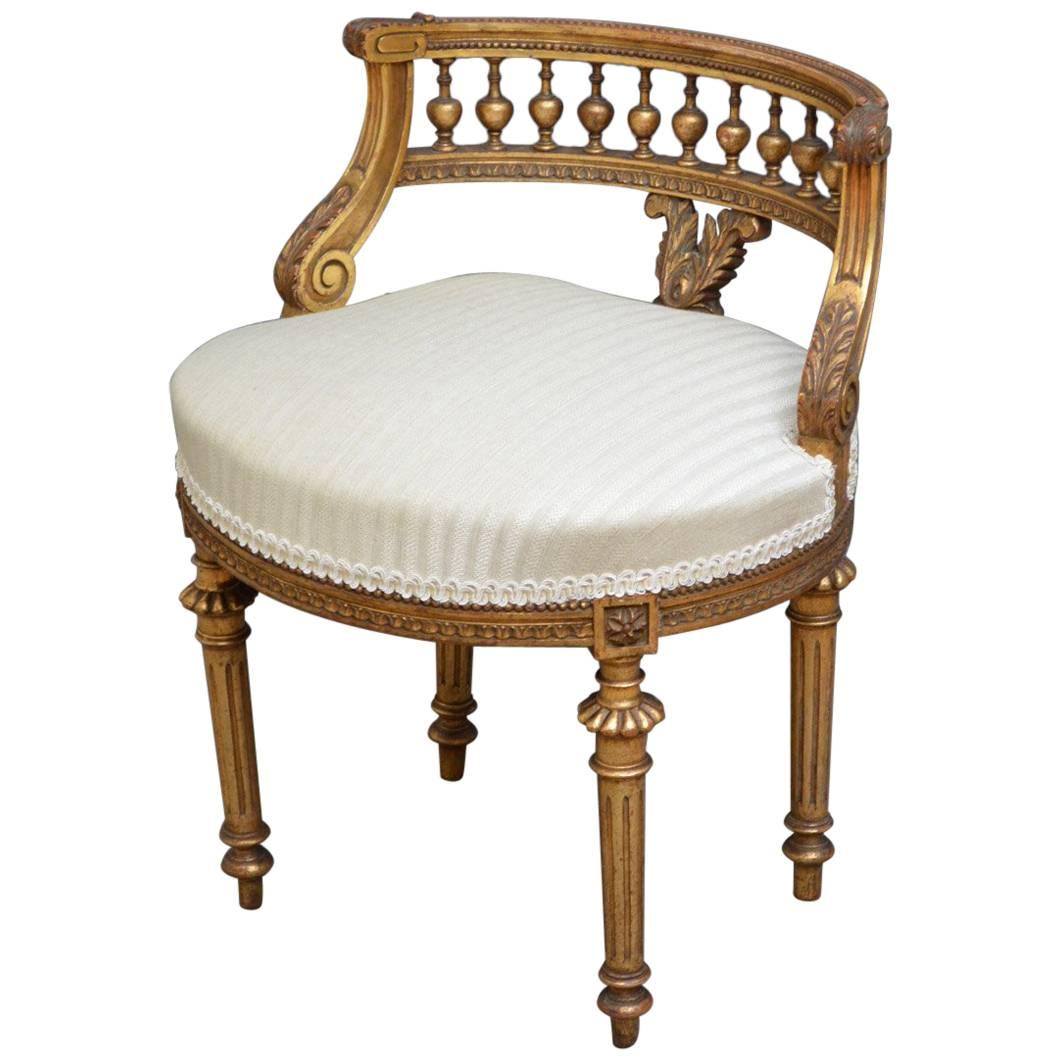 Turn of the Century Giltwood Chair