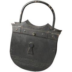 Antique Amazing Mailbox in Shape of Padlock, France, Late 19th-Early 20th Century