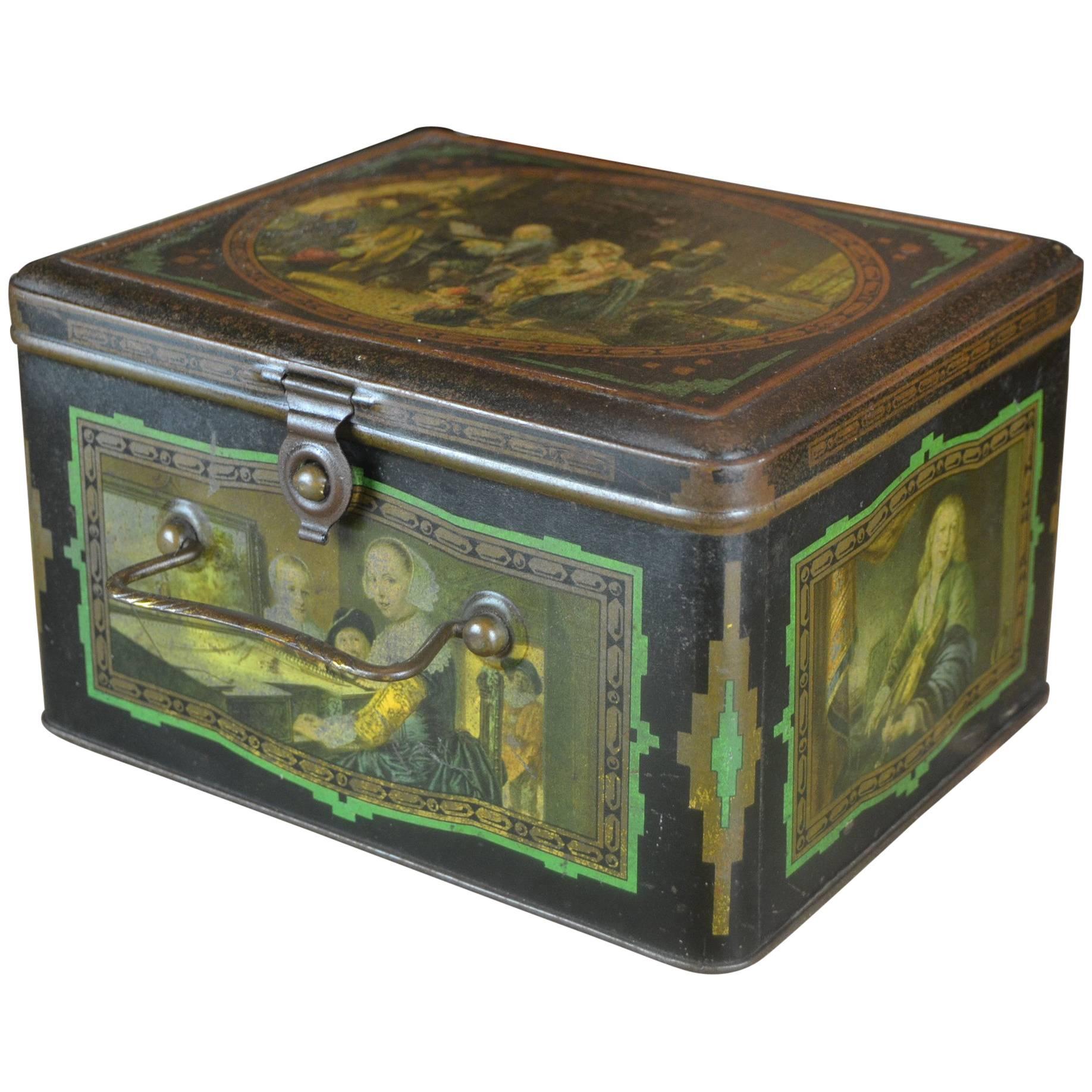 Tin Box with Music Scenes Dutch Golden Age