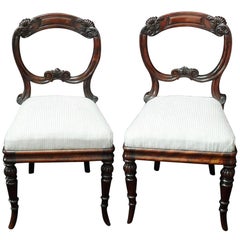 Pair of English Regency Simulated Rosewood Chairs Attributed to Gillows 2