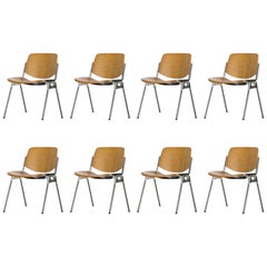 Set of Eight DSC 106 Chairs by Giancarlo Piretti