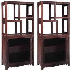 Very Refined Pair of Chinese Shelves, China, Late 19th Century