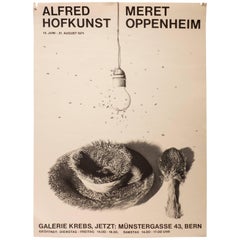 meret oppenheim poster Vintage Meret Oppenheim and Alfred Hofkunst Poster