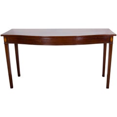 George III Period Mahogany Bow-Front Serving Table