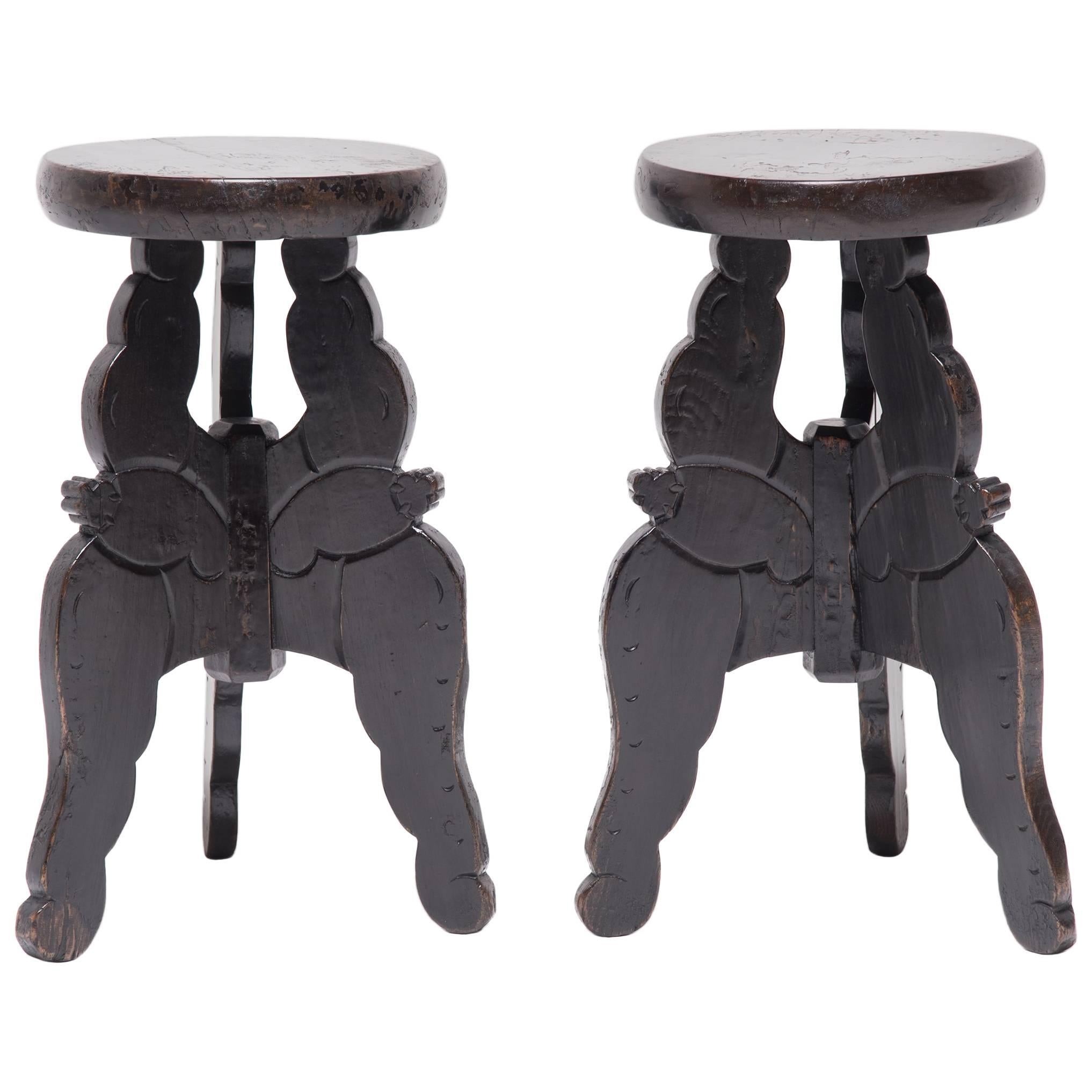 Pair of Chinese Petite Butterfly Tables