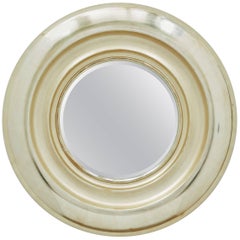 Degas Tondo No. 1 Circular Wall Mirror, Gilded in Pale Gold by Bark Frameworks Degas Tondo No. 1 Circular Wall Mirror, Gilded in Pale Gold by Bark Frameworks