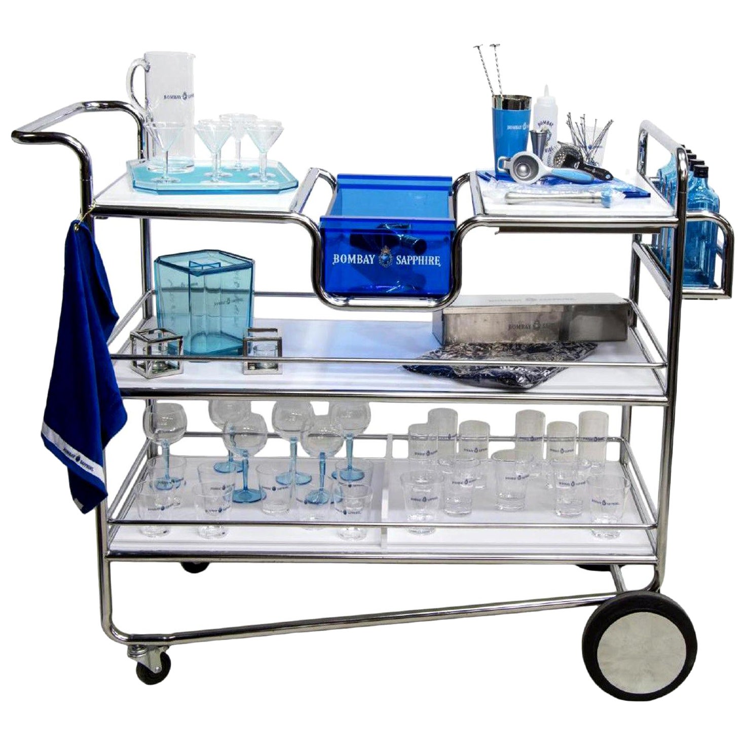 Juego de carrito de bar Barware acrílico by Bombay Sapphire