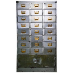 Antique 1920 Multi-Drawer Apothecary-Style Industrial Cabinet