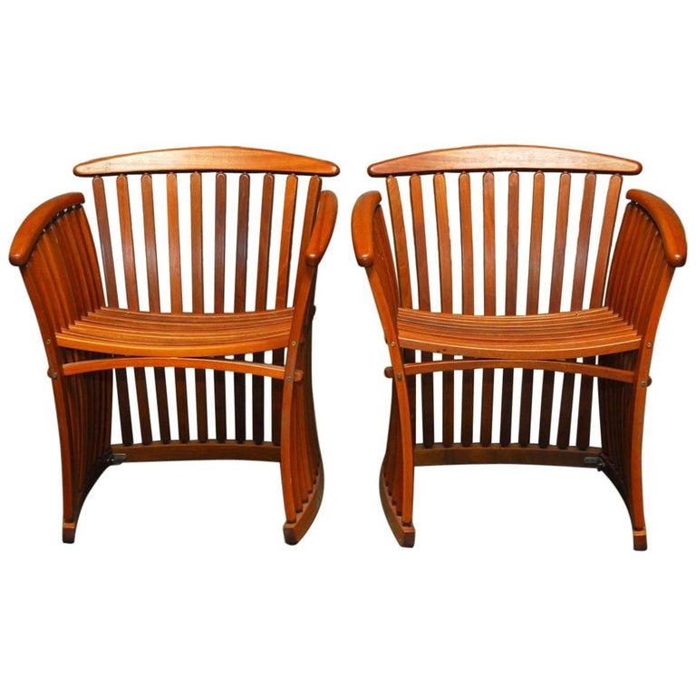 Pair of Bentwood Steamer Armchairs by Thomas Lamb at 1stDibs thomas