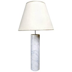 Vintage Cylindrical Marble Lamp after Nessen
