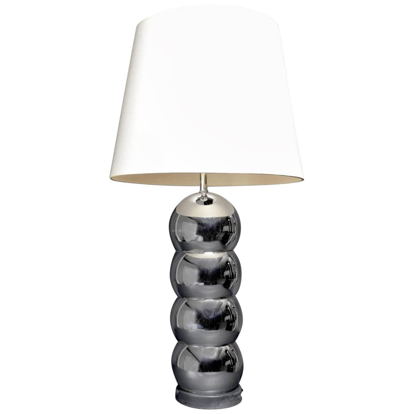 Chrome Ball Lamp Attributed to Kovacs For Sale