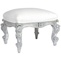19th Century French Louis XV-Style Painted Foot Stool 6