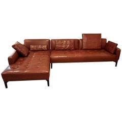 Sofa "Joyce" Ba Manufacturer Wittmann in Massive Wood and 100% Genuine Leather