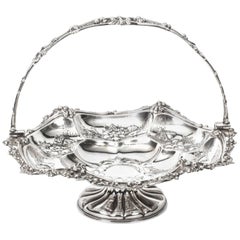 19th Century Victorian Silver Plated Fruit Basket John Figg, London