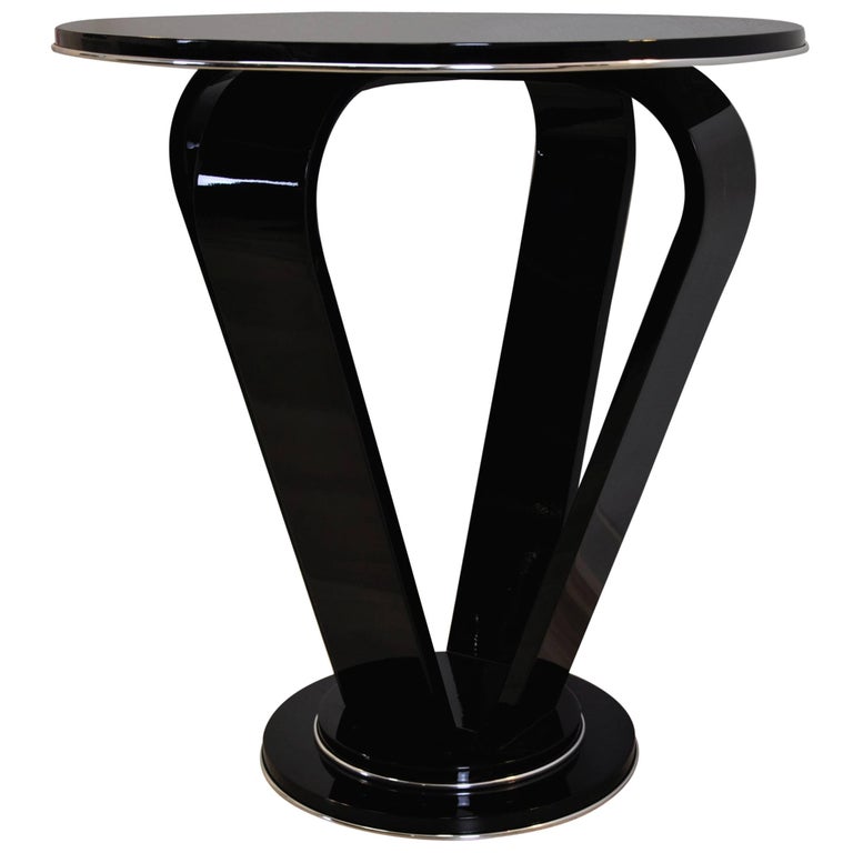 High Gloss Black Side Table