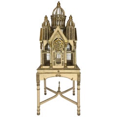 Superb Tall  Vintage Victorian Style Cathedral Bird Cage