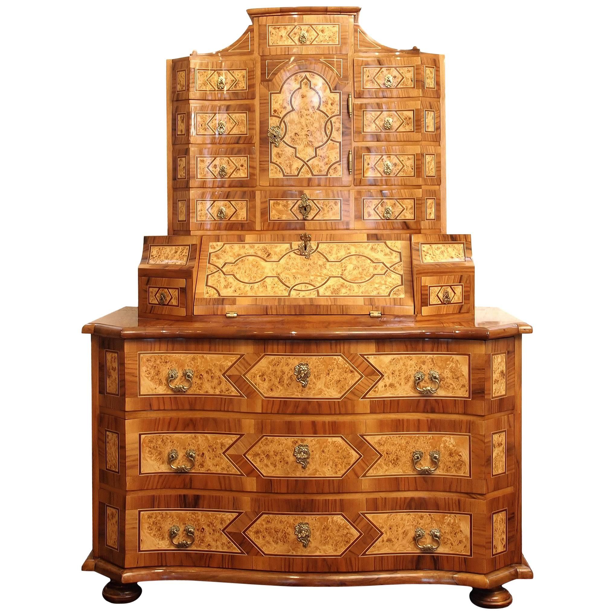 18th Century Baroque Tabernacle Secretary Desk from Austria