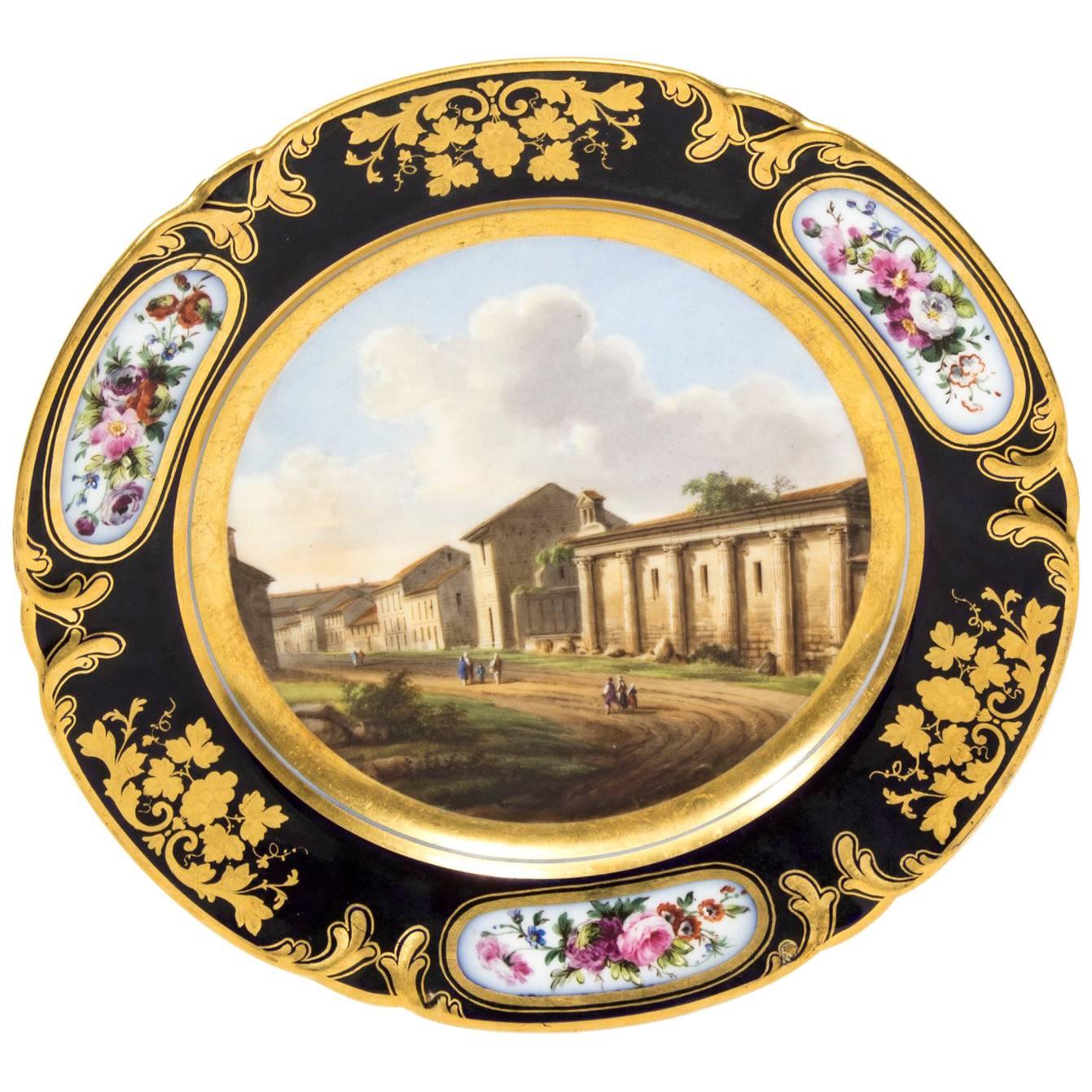 19th Century Porcelain Plate Pucher Deroche, Paris For Sale