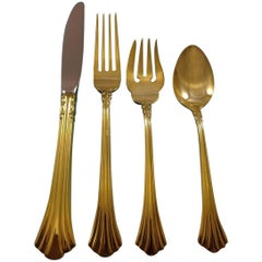 18th Century Gold by Reed & Barton Sterling Silver Flatware Set Service