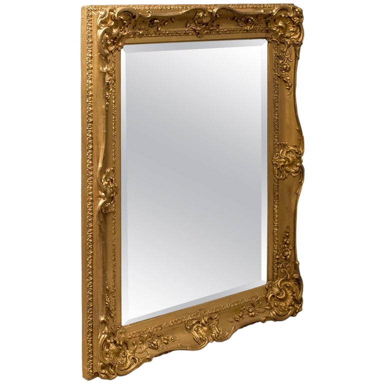 Antique Gilt Wall Mirror Ornate English Victorian Quality Bevel Antique Gilt Wall Mirror Ornate English Victorian Quality Bevel Circa 1870 For