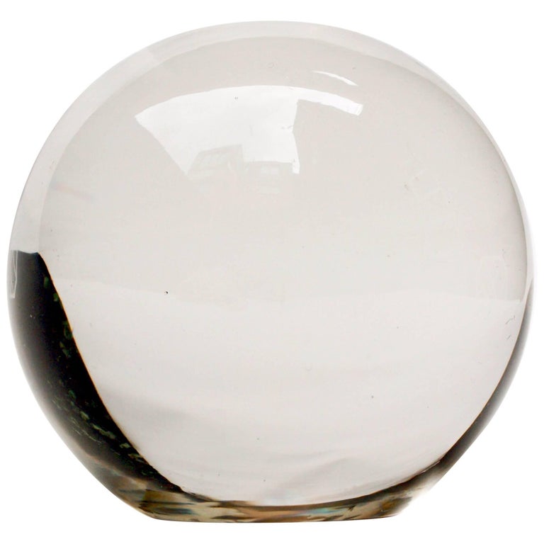 Fine Crystal Ball Paperweight at 1stdibs